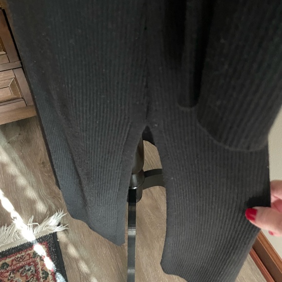 WHBM White House Black Market Long Black Cardigan Sweater Wool Blend S Small TTS - Picture 6 of 14